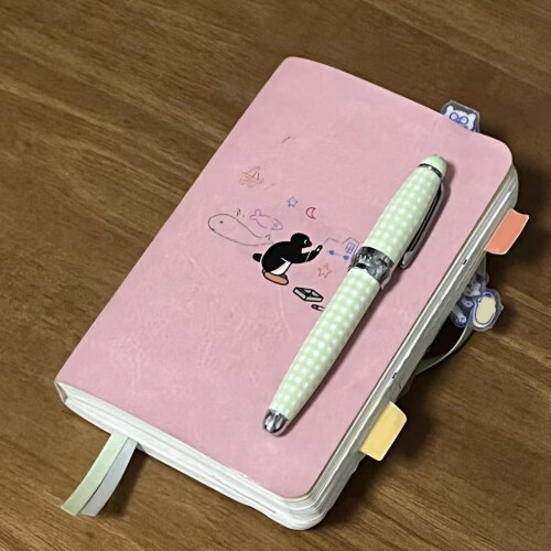 Leather Notebook 100Pages Ribbon Bookmarks For Student Adult 2
