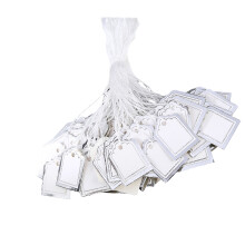 Pack of 500 Elegant Trapezoid Price Labels Paper Jewelry-Silver
