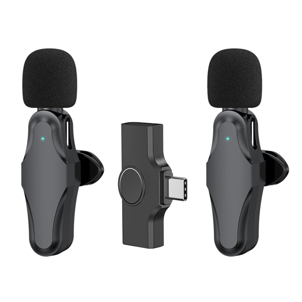 K10 Wireless Microphone Clipon Mic Plugandplay Typec For Phone Pad Pc Noise Cancelling Vlog Gaming 9365049318983
