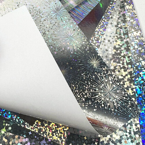 20 Sheets Shimmering Craft Paper Glittered Plastic Sheets for 1