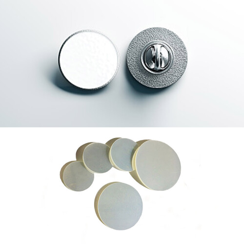 100Pieces Clear PET Laminating Sheets Badge Protective-32mm 2
