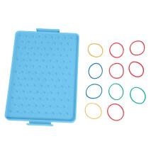Educational Geometry Pegboard Multipurpose Geoboard Hands-Blue
