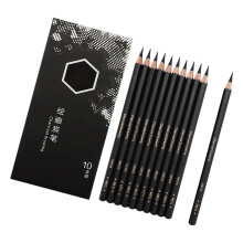 10Pcs Wood Charcoal Pencils Set For-Charcoal pen hexago