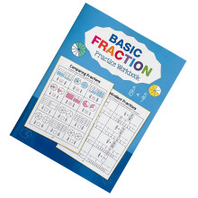 Fraction Operation Exercise Book with 32 Page Coloring Paper-1