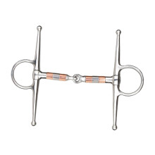 Horse Snaffle Bit Copper Rollers For Training, 4.92 Inch Mouth, 7.09 Inch Cheek, Stainless Steel Equestrian Equipment