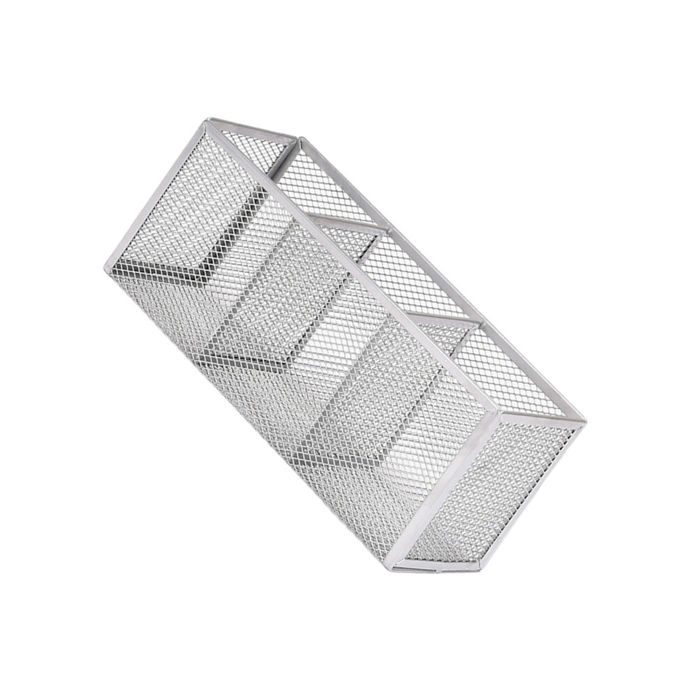 Pen Holders 3 Or 4 Compartments Pencil Holders-Silver 3 Grid 7696001240748