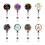 Retractable Badge Holder Rotating ABS Badge Holder with-No. 6 2