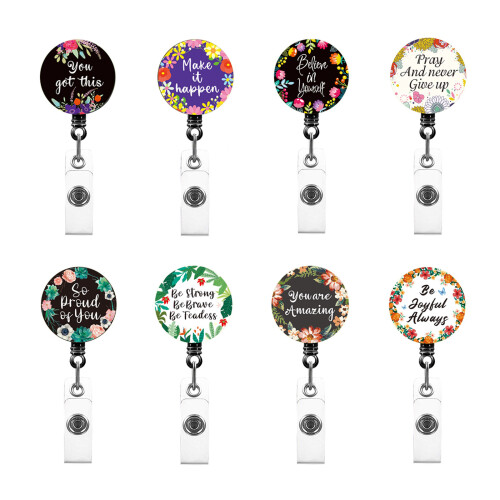 Retractable Badge Holder Rotating ABS Badge Holder with-No. 6 1