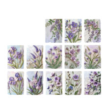 23Sheets Retro Scrapbooking Paper Embossed Flower Leaf Paper-2