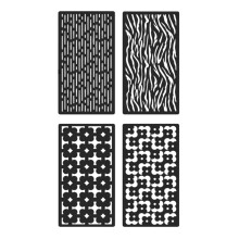 4 Pcs Flowers Stencils Plant Stencils Hollow Out-Pattern sound