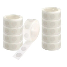 1000Pcs Clear Double Side Dots Sticker Double Side Glues-White