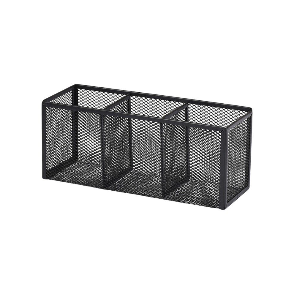 Large Capacity Pen Holders Pencil Storage Box 3 Or-Black 3 Grid 7696001241271