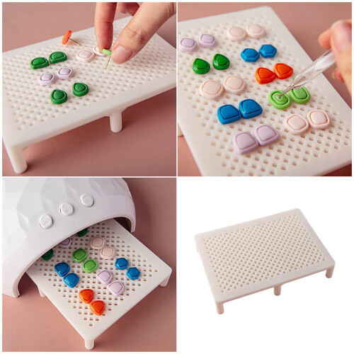 Clay Earring Hole Fixing Station Lamp Support Rack for-Red 2