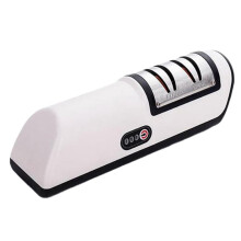 Electric Knife Sharpener with 4Level Sharpening System, Rechargeable Diamond Blade, Black