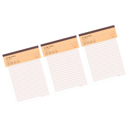 3 Pcs Math Homework Paper Letter Paper Handwriting Paper For-3