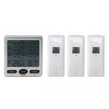Higrómetro digital inalámbrico, termómetro, monitor de temperatura y humedad con registro de datos de máxima y mínima, retroiluminación