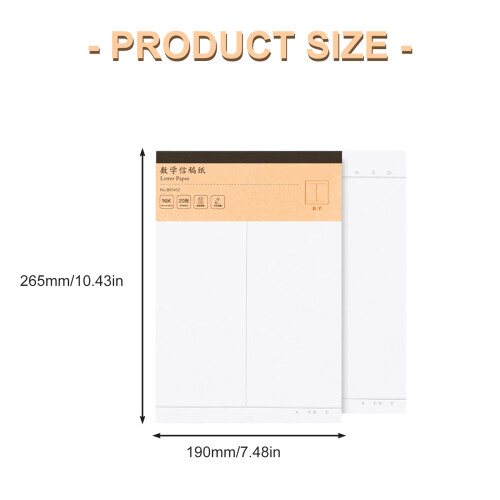 3 Pcs Math Homework Paper Letter Paper Handwriting Paper For-3 2