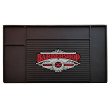 Barber Tools Storage Organizer Mat Rectangle Black Anti-slip PVC