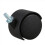 6mm Threaded Stem 40mm Dual Wheel Rotatable Caster Black 2