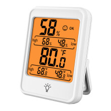Digitales Thermometer-Hygrometer mit präzisen Messwerten für Innenräume, Temperatur- und Feuchtigkeitssensor mit hintergrundbeleuchtetem