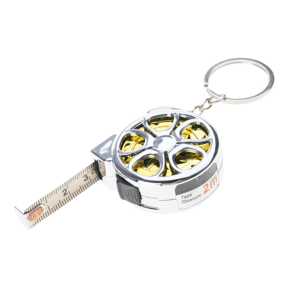 2Meter Measuring Tape Selves Locking Steel Tape Measure-Gold 7754001414450