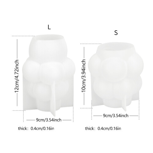 Candle Mold Silicone Texture Crafting Moulds for Candle-S 2