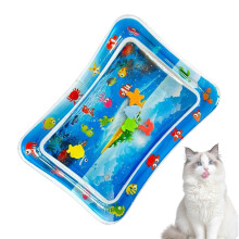 Cat Water Bed Cat Sensory Water Mat, Foldable Cooling Pet Bed Size Medium, Indoor Cat Toy For Activity Enrichment