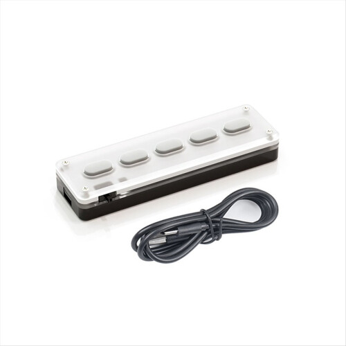 5 Keys Custom Keypad Macro Programmable Bluetooth Keyboard Copy Paste Rgb Button Gaming Mechanical Keyboard White
