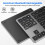 2.4G Bluetooth Number Pad Ultra-Thin Wireless Numpad USB Rechargeable Numeric Keypad for IOS Android Window Black 6