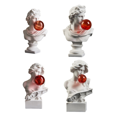 Fesselnde Harzskulptur einer griechischen Blasenblase.-L B-Stil 1