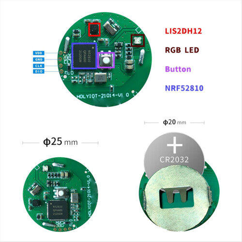 Holyiot NRF52810 3 Accelerometer Bluetooth Beacon BLE 5.0 Bluetooth Module Low Power Consumption Indoor Positioning 2