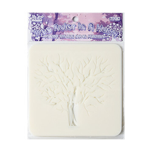 6 Pcs Cartoon Leaf Art Templates Stencils-The tree ruler is in