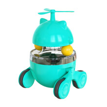 Cats Leaking Toy Kitty Track Ball Auto Car Toy for-lake blue