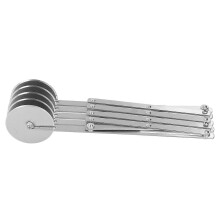 (As show, One size) Multi Wheel Stainless Steel Pizza Cutter Dough Pastry Bread Cutting Tool Kitchen Baking Tool5 Wheel