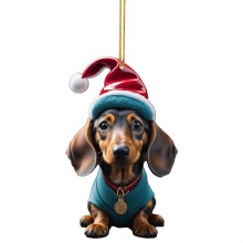 Cartoon-Hund-Auto-Anhänger, entzückendes Ornament, Geschenk-9