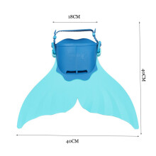 Lysende farger silikonmateriale havfrue svømmemonofinn, ergonomisk design for snorkling og dykking, komfortabel fleksibel passform for tenåringer