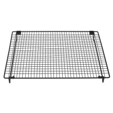 (As show, One size) Cooling Rack Iron Bread Cookie Cake Cooling Net Oven Accessories for Dessert Coffee Shop Bakery Black