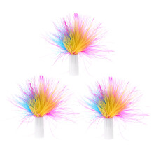 Recharges de plumes rotatives électriques, 3 pièces,-Blanc