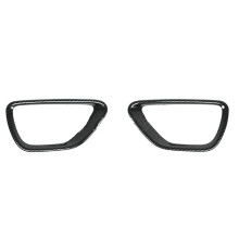 Front Bumper Fog Light Bezel Cover Trim Fog Lamp Frame for Grand 2014 - 2017 Carbon Fiber Pattern