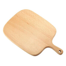 (As show, One size) Wooden Splice Pizza Board Steak Dish Tray With Handle Beech (33*20*1.5)