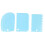 (As show, One size) 3PCS/Set Cake Cream Scraper Dough Pasty Cutters Scraper Kitchen Tool DIY Baking ToolBlue 1