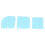 (As show, One size) 3PCS/Set Cake Cream Scraper Dough Pasty Cutters Scraper Kitchen Tool DIY Baking ToolBlue 2
