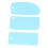 (As show, One size) 3PCS/Set Cake Cream Scraper Dough Pasty Cutters Scraper Kitchen Tool DIY Baking ToolBlue 5