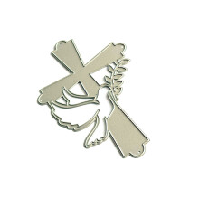 Vogel van de vrede gestanst gekruiste metalen embossing stencils