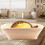 (As show, One size) Rectangle Bread Basket Craft Rattan Basket Bread Basket Baking Tool(25*25*8CM) 2
