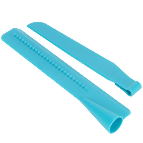 (As show, One size) Cake Smoother Ruler Height Adjustable Cream Butter Scraper Cake Decorating Tool Blue 1