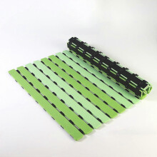 (As show, One size) Non Slip Bath Mat |Floor Mat with Drain Hole | Bathtub Mat | Shower Mat with 118 Suction Cups,40x63cm15.6 x 24.5 in | Delightful Colors (Green)