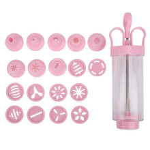 (As show, One size) Cookies Maker with 10Pcs Mold 8Pcs Cream Decorating Mouth Biscuits Stamper Tool for Kitchen