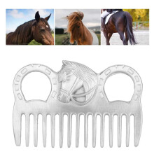 Horse Mane And Tail Brush, Metal Comb With Polishing Technology For Cleaning, Portable Livestock Grooming, Knot Opening