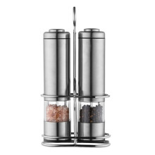 Ensemble de moulin Ă sel et Ă poivre, en acier inoxydable, avec